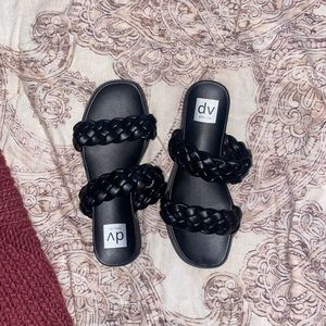 Dolce Vita Black Braided Sandals